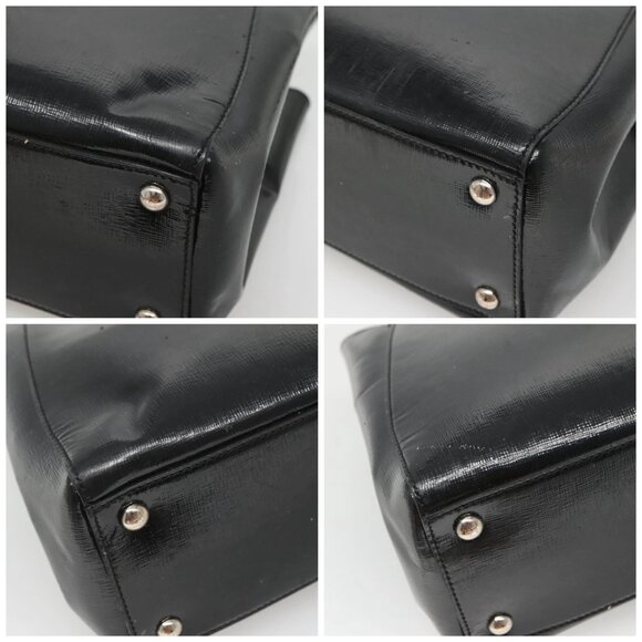 FENDI To joule Hand Bag Patent leather 2way Black Auth 141766 - Picture 14 of 16